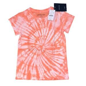 NWT J. Crew Girls' Pink and Peach Tie-Dyed "Mommy & Me" Tee - SIZE 4-5